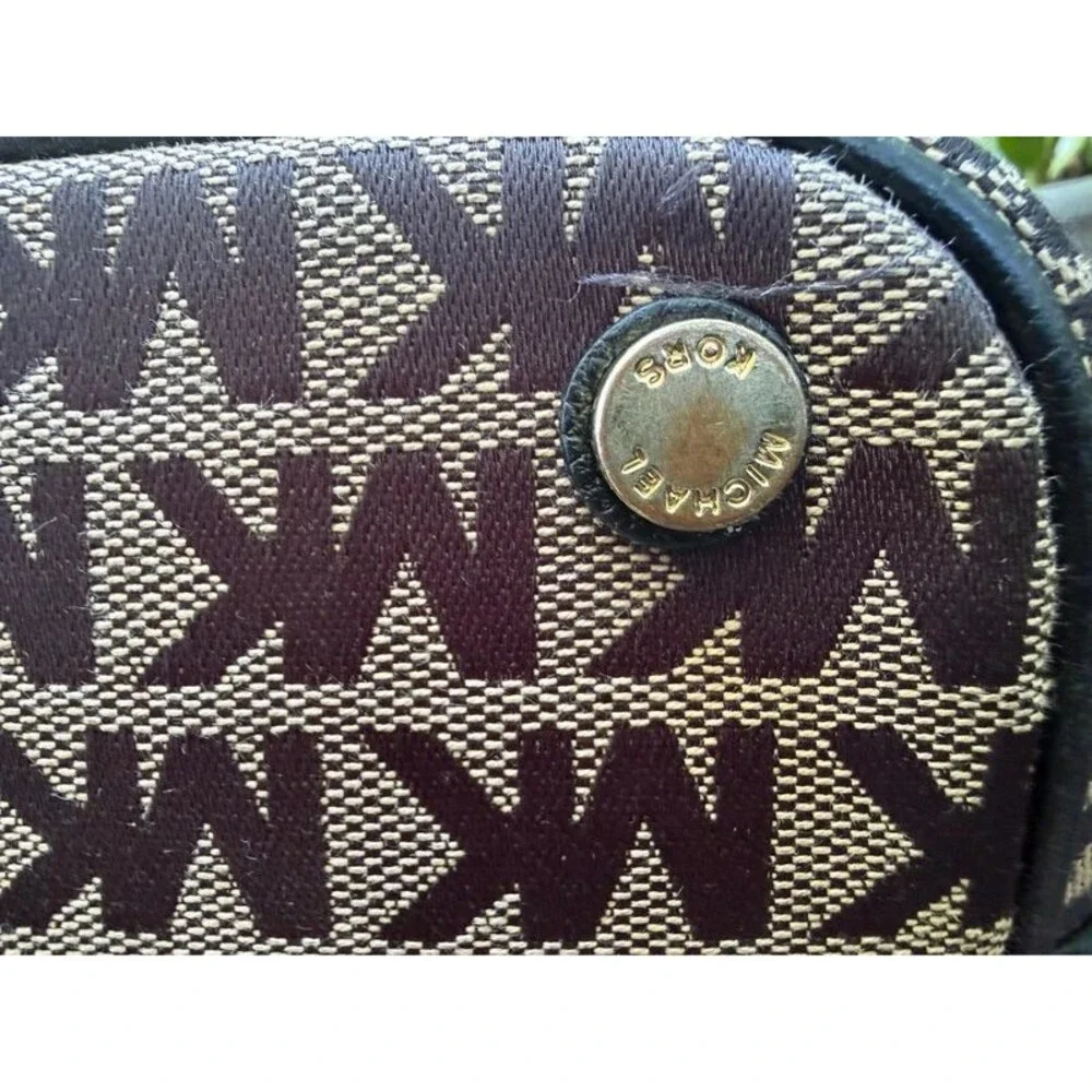 Michael Kors Signature Jacquard Tote Bag - Black & Beige